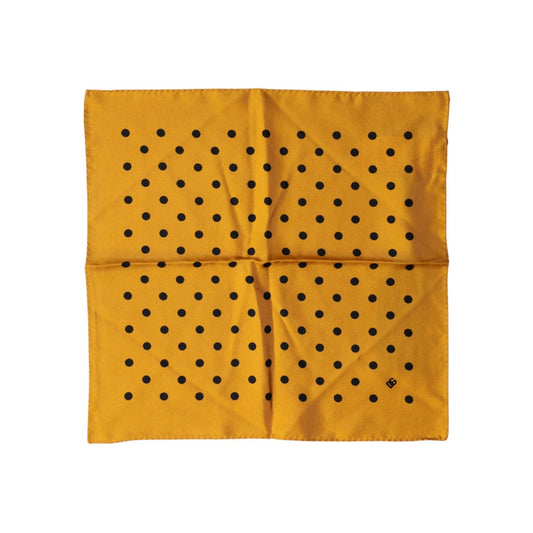 Dolce & Gabbana Orange Polka Dot Square Handkerchief Scarf