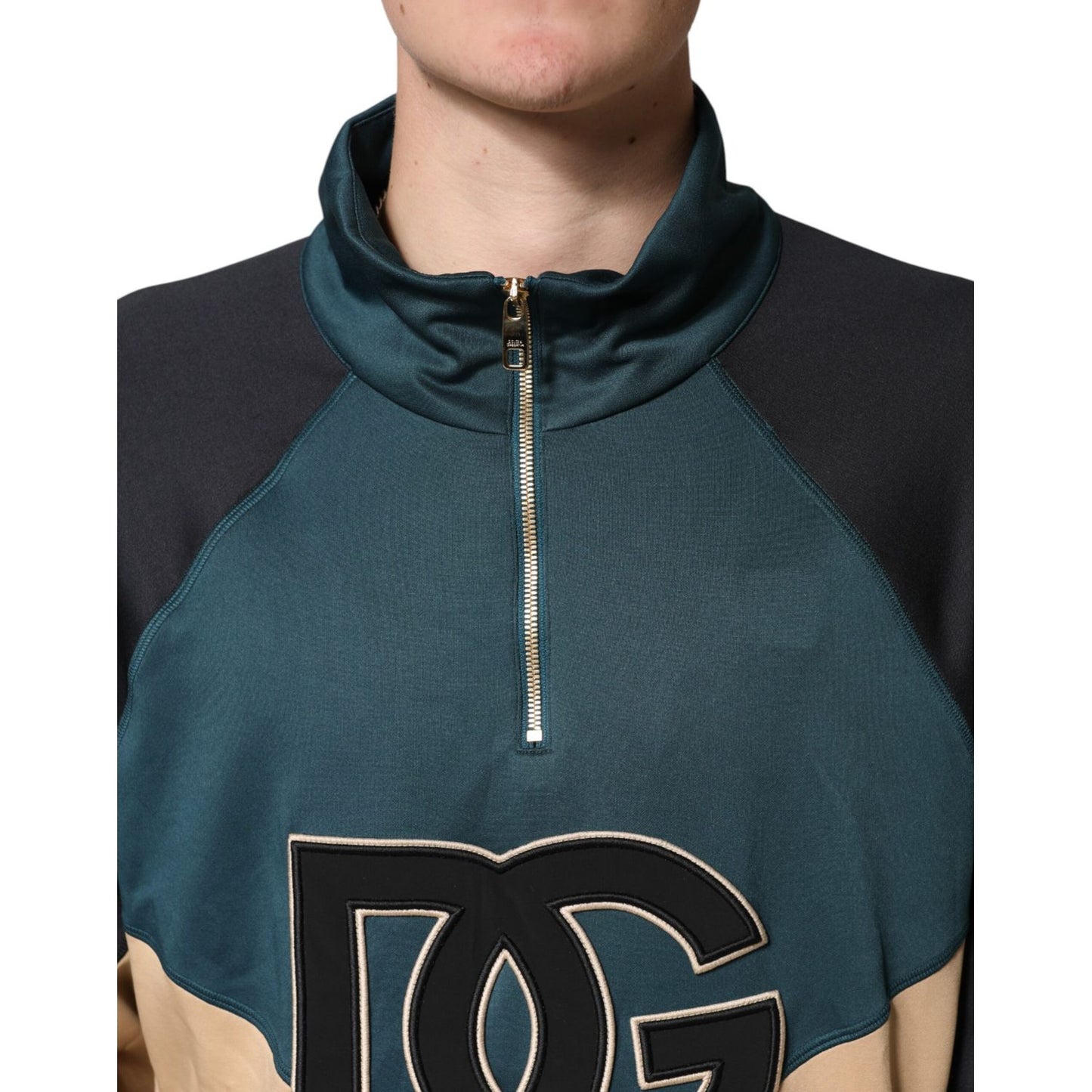 Dolce & Gabbana DG Mock Neck Sweatshirt Sweater  Multicolor