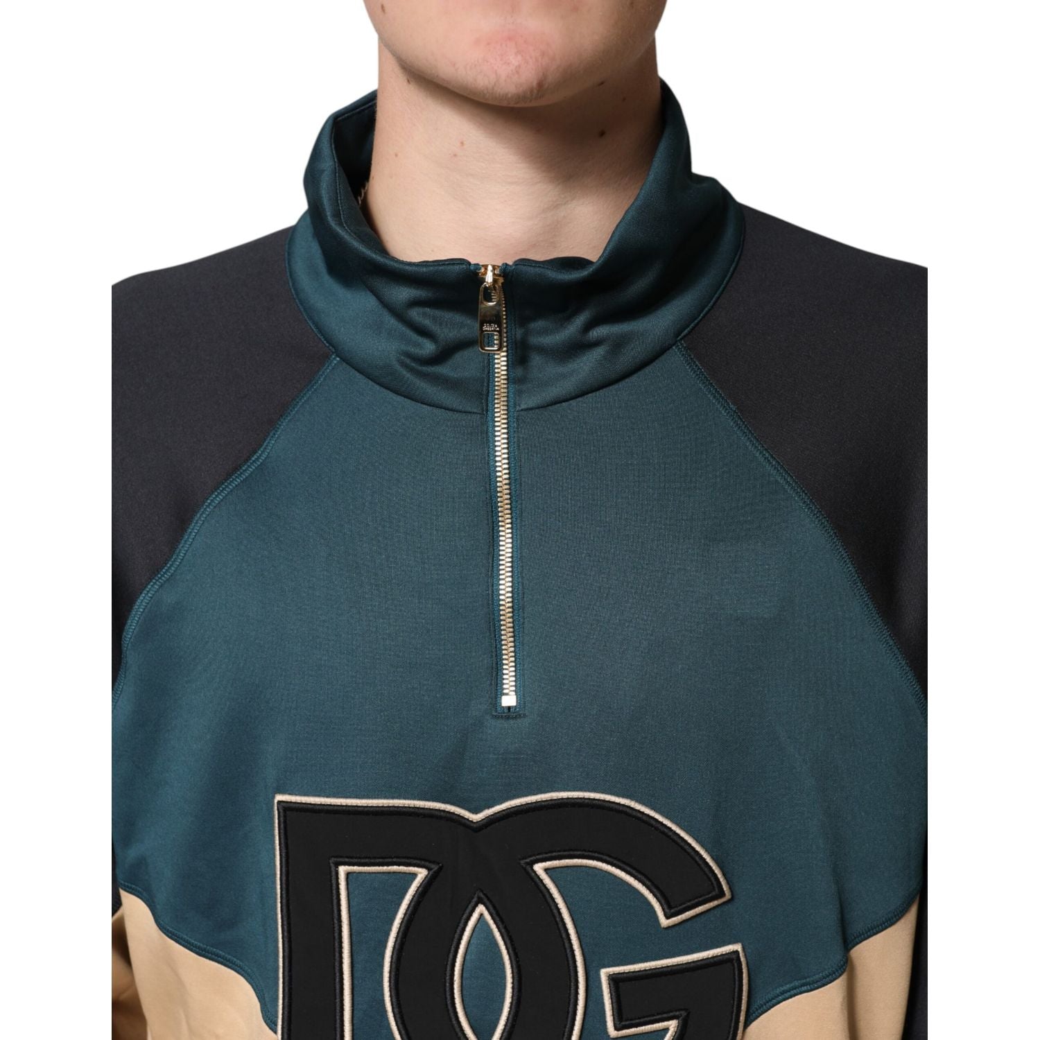 Dolce & Gabbana DG Mock Neck Sweatshirt Sweater  Multicolor