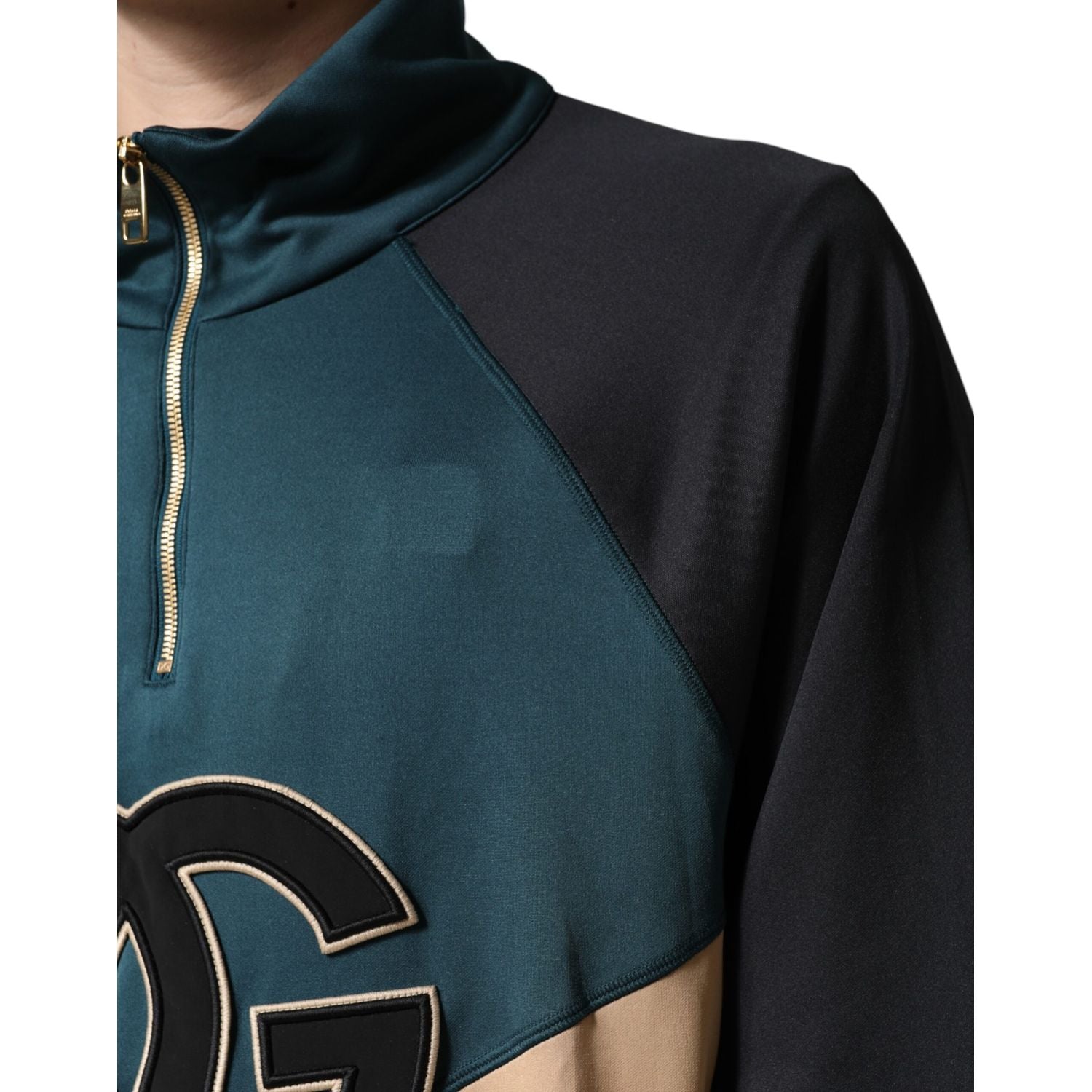 Dolce & Gabbana DG Mock Neck Sweatshirt Sweater  Multicolor