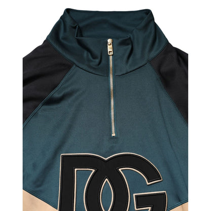 Dolce & Gabbana DG Mock Neck Sweatshirt Sweater  Multicolor