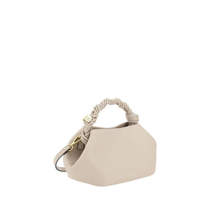 Ganni White Calf Leather Bos Taurus Handbag