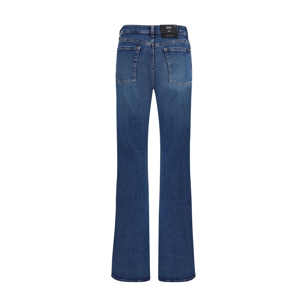 7FOR Blue Cotton Bootcut Jeans 1728,26,27,28,72470364320,7FOR,Blue,Bootcut Jeans - Jeans Denim - Clothing,Clothing,Jeans Denim - Clothing,New with tags,W24,W25,W29,Women