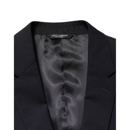 Dolce & Gabbana Black Wool Single Breasted 2 Button Blazer