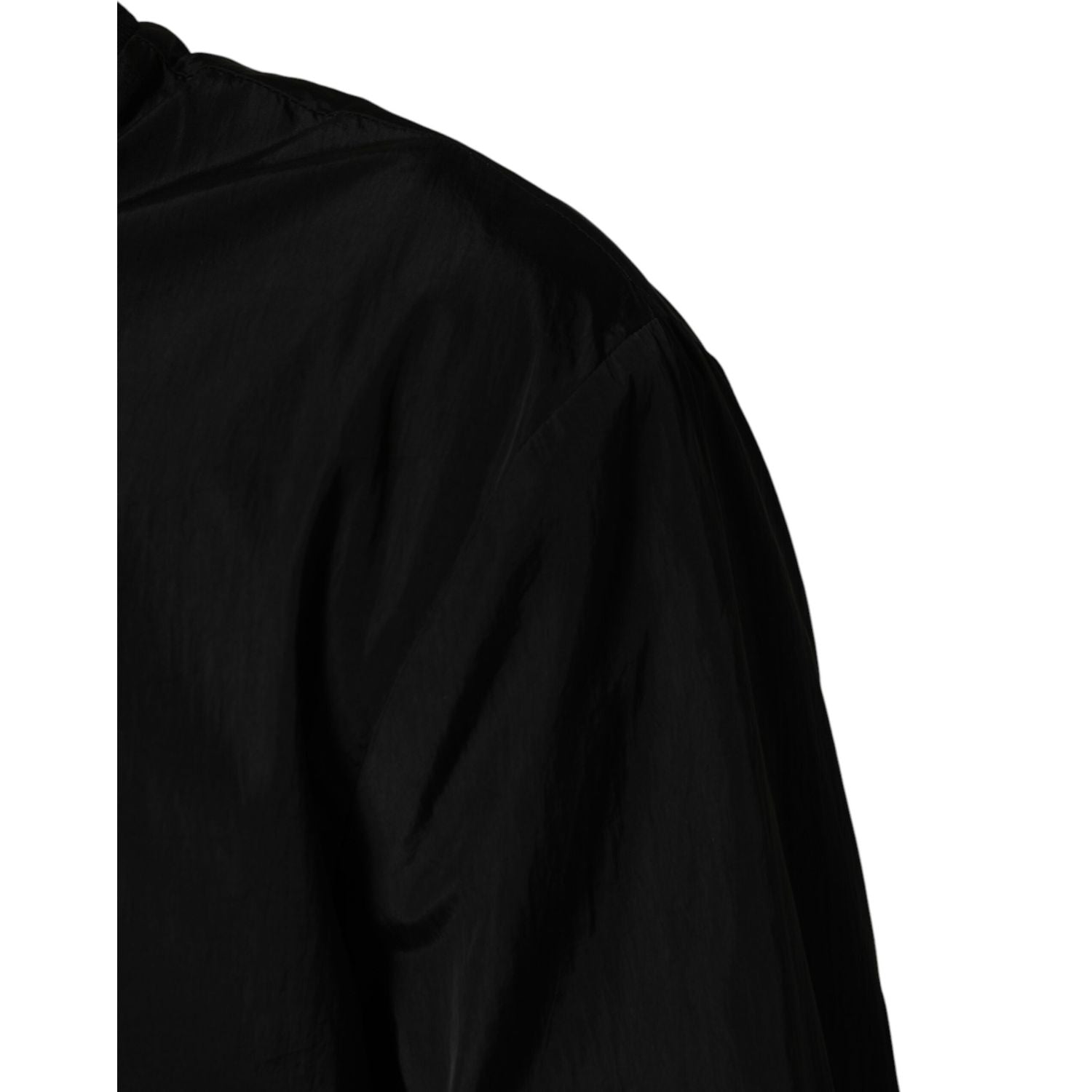 Dolce & Gabbana Black Pin Up Button Down Men Bomber Jacket