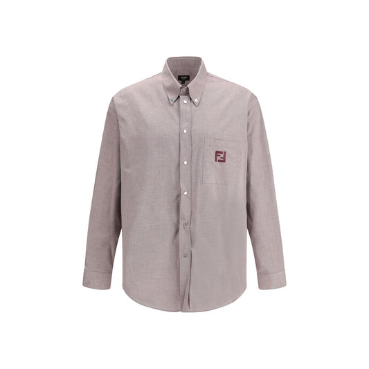 Fendi Bordeaux Cotton Shirt 1728,72470364320,Bordeaux,Clothing,Fendi,L,M,Men,New with tags,S,Shirts - Clothing