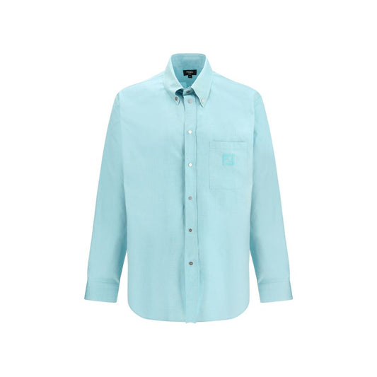 Fendi Blue Cotton Dress Shirt 1728,72470364320,Blue,Clothing,Dress Shirts - Shirts - Clothing,Fendi,L,M,Men,New with tags,S,Shirts - Clothing,XL