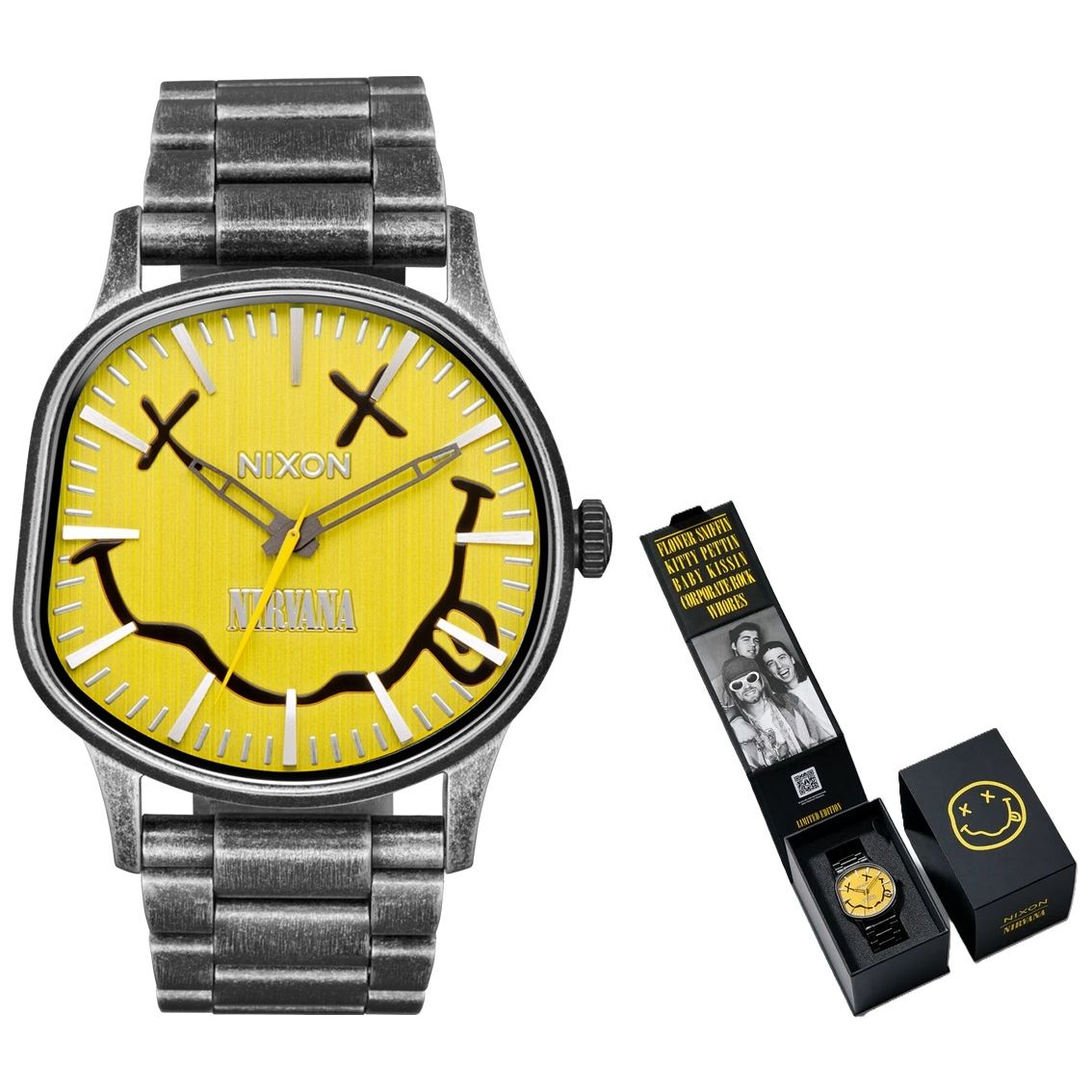 NIXON Mod. YELLOW NIRVANA SMILEY - Spec.Pack. Ltd. Edt.-0