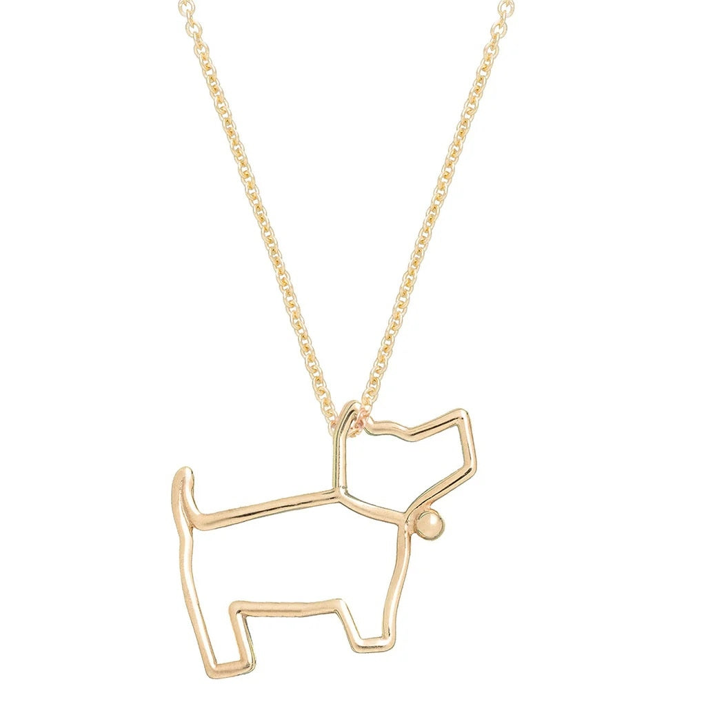 Gold necklace featuring a dog pendant - ALIITA COLLANE MOD. NRPU800000YG09K