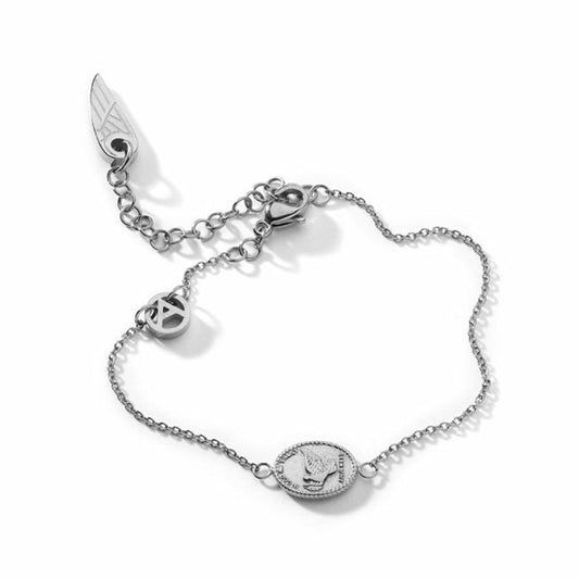 AN JEWELS JEWELRY Mod. AAC.B02S silver bracelet with pendant and chain clasp