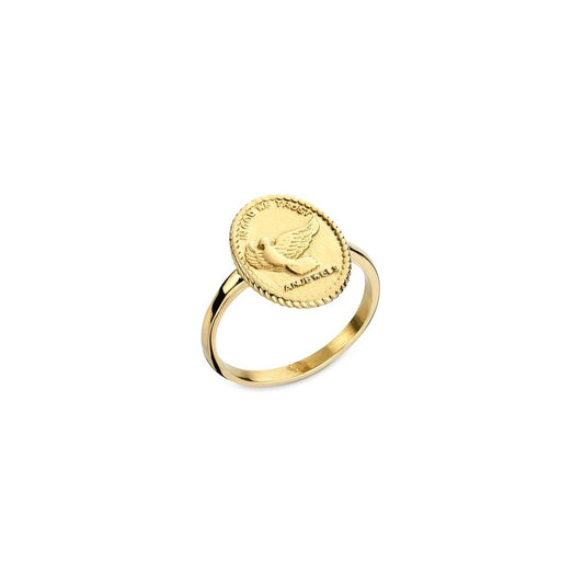 Alt Tag: AN JEWELS JEWELRY Mod. AAC.R01Y-5 gold ring with engraved design