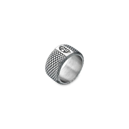 AN JEWELS JEWELRY Mod. AA.R01S-10 silver textured ring with unique design