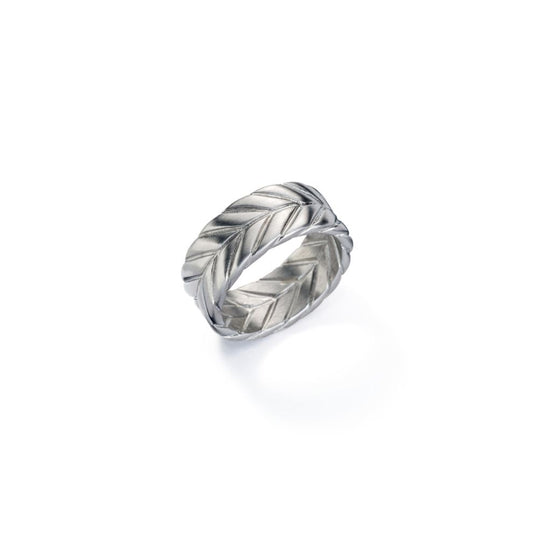 Silver ring featuring a braided design from AN JEWELS JEWELRY Mod. AA.R256S-11 collection