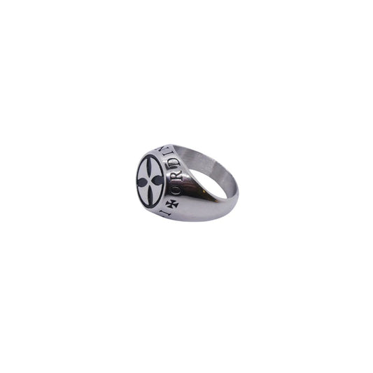 Silver ring with emblem design by AN JEWELS JEWELRY Mod. AA.R260ASS-10.