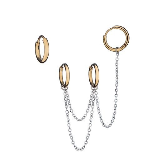 AN JEWELS JEWELRY Mod. AB.EP031 with elegant gold and silver chain design