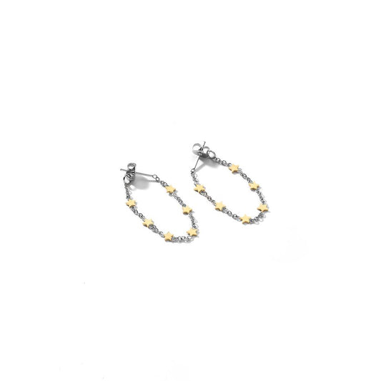 AN JEWELS JEWELRY Mod. ADC.E22YS elegant earrings with a sophisticated design in silver and gold tones.