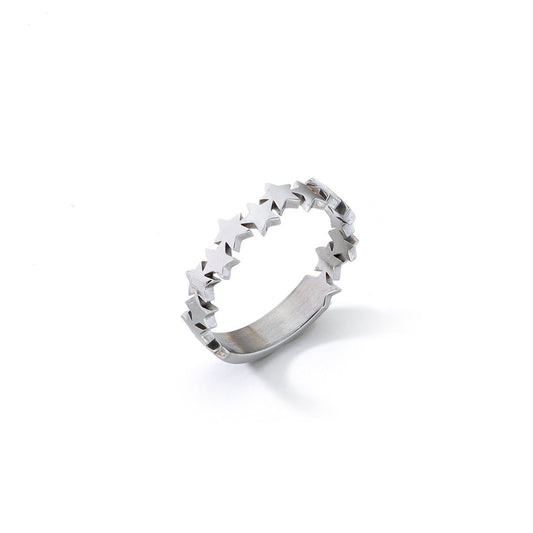 AN JEWELS JEWELRY Mod. ADC.R02S-8 silver star design ring