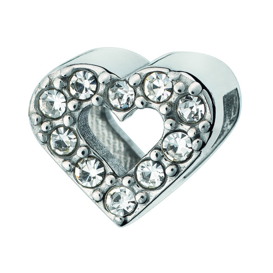 AN JEWELS JEWELRY Mod. AL.DLI02CZ heart-shaped pendant with crystals