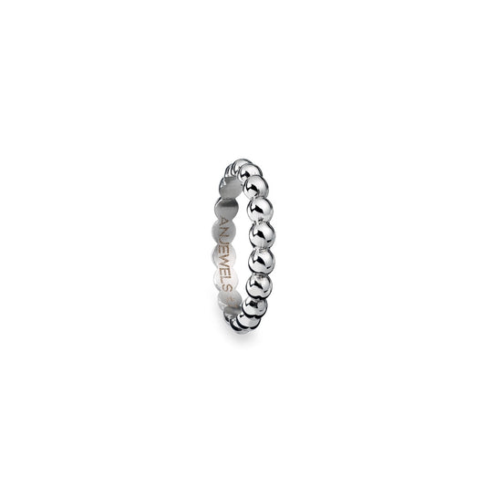 AN JEWELS JEWELRY Mod. AR.R1NS07S-7 silver beaded ring