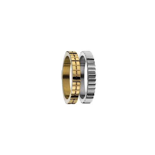 AN JEWELS JEWELRY Mod. AR.R2NS03SY-8 featuring elegant gold and silver ring set