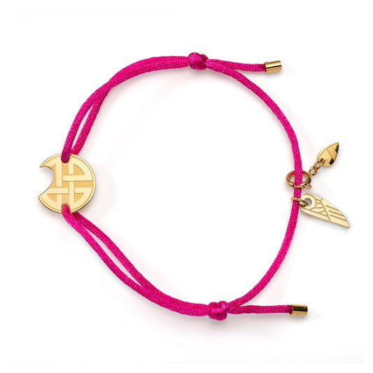 AN JEWELS JEWELRY Mod. AV.BGLBGGPK pink bracelet with gold accents