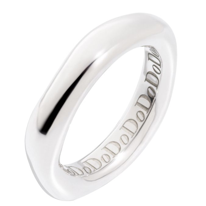 Elegant ANELLI DODO MOD. DAB6004IRREG000AG53 silver ring with engraved details on a white background