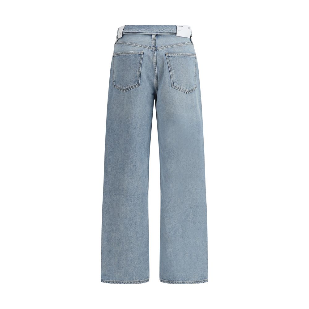 Back view of Agolde Echo Jeans with classic pockets and modern tailoring, made from 100% cotton, AW25 collection.