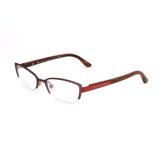 Alexander McQueen Bicolor Metal Frames in burgundy and red semi-matte, for women, size 53/18/135 mm.