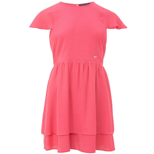 Armani Exchange Fuchsia Viscose Casual Dress Armani Exchange