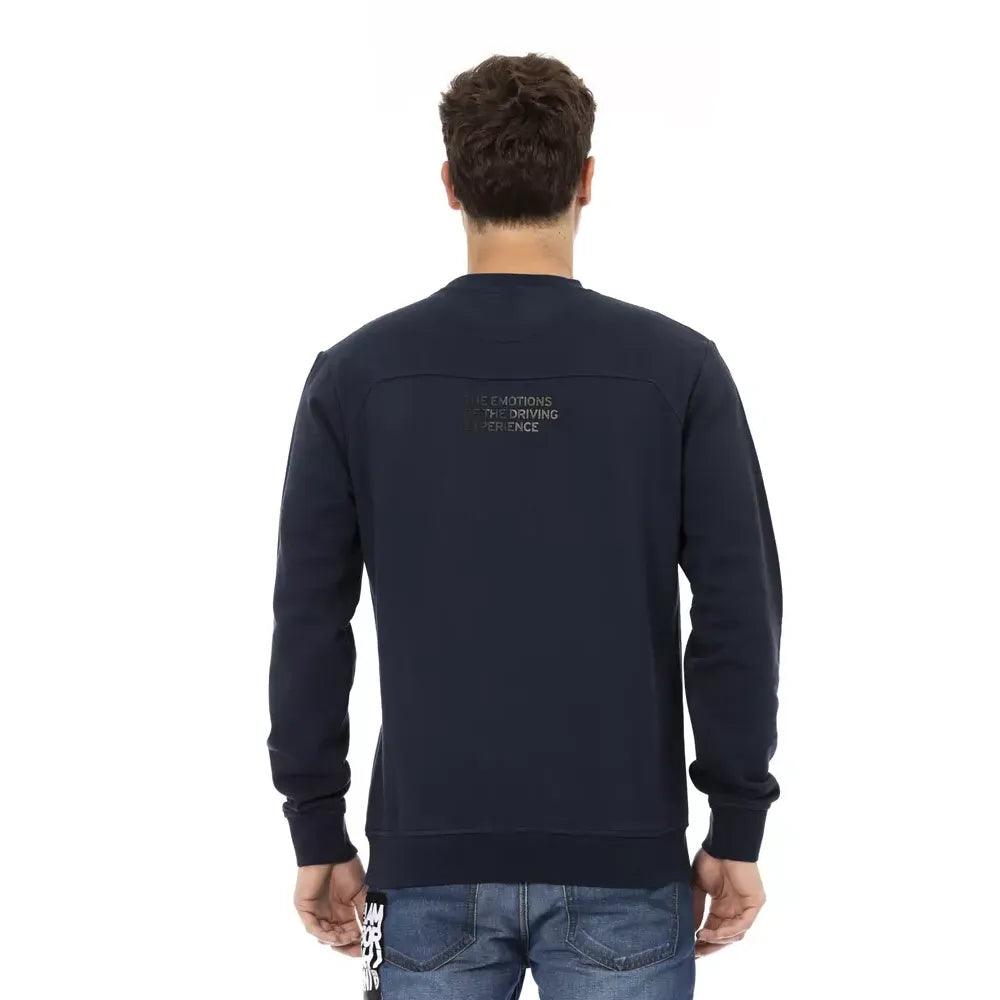Automobili Lamborghini Blue Cotton Men Sweater