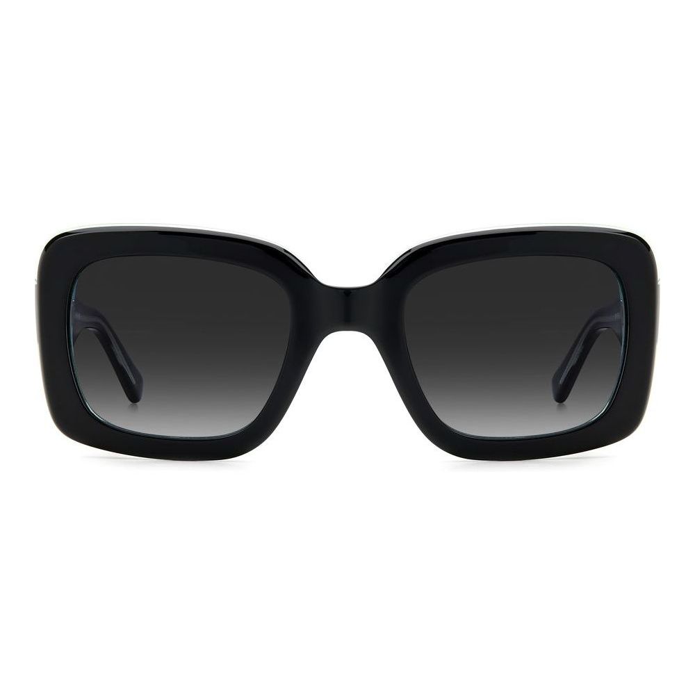 Black acetate sunglasses for ladies, style KATE SPADE MOD. BELLAMY_S, front view highlighting square frames.