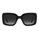 Black acetate sunglasses for ladies, style KATE SPADE MOD. BELLAMY_S, front view highlighting square frames.