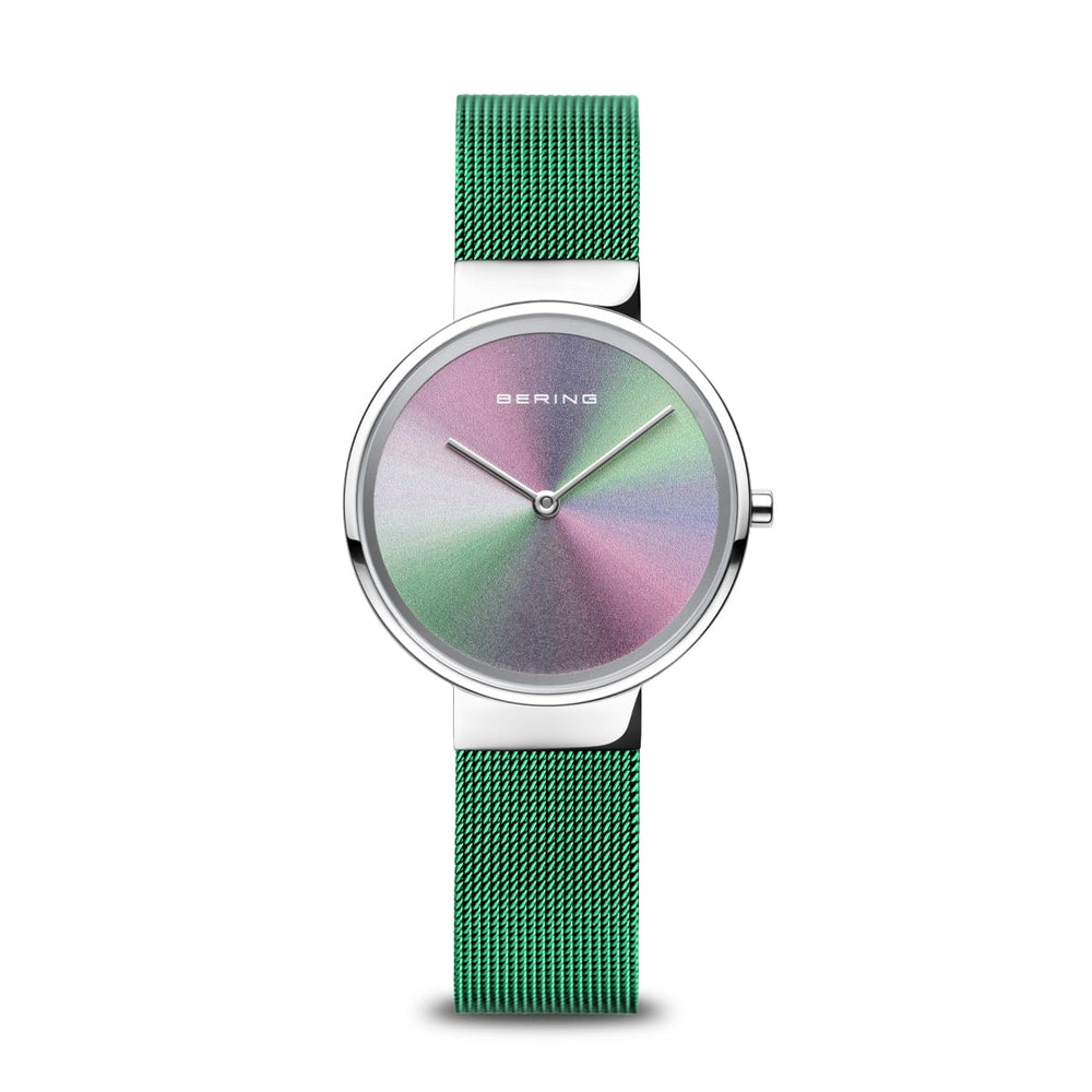 BERING MOD. 10X31-ANNIVERSARY1 watch with green strap and metallic dial