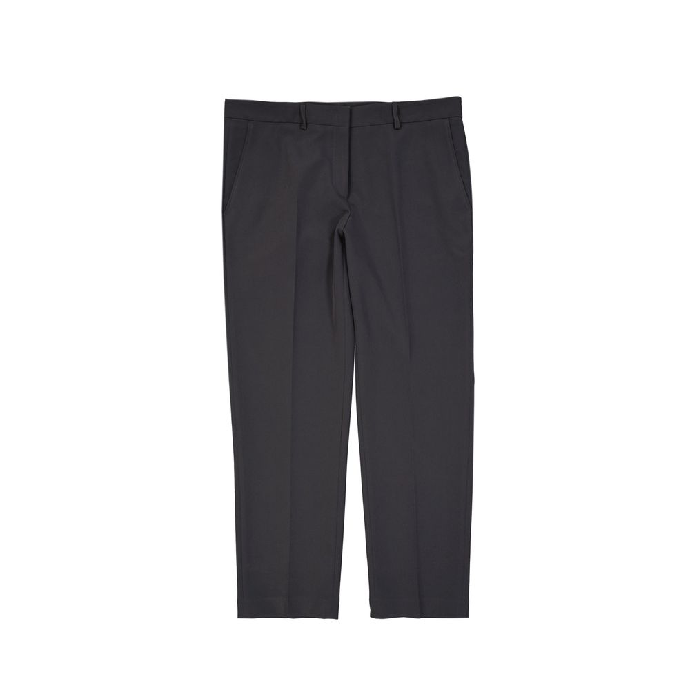 BLANCA VITA Cropped Trousers for women, made of 12% elastane and 88% polyester, with pockets and belt loops, in black.