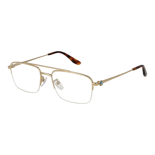 BMW MOD. BW5039 54032 gent's eyewear with gold frames and square lenses.