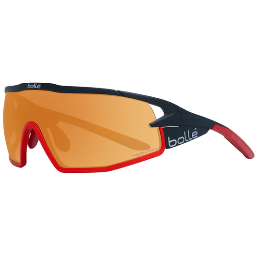Unisex sports sunglasses BOLLE MOD. 12628 B-ROCK PRO 119 with orange lenses and red accents.