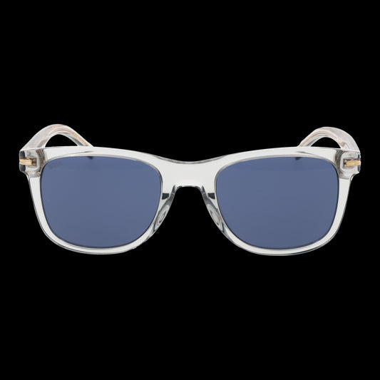 BOSS MOD. BOSS 1508_S 52KB7KU sunglasses for gentlemen, front view showing sleek design with clear frames and blue lenses.
