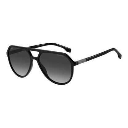 BOSS MOD. BOSS 1831_S black sunglasses for gents, stylish eyewear with gray lenses, modern design.