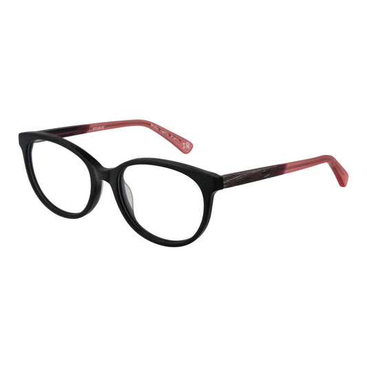 Stylish lady's glasses BOTANIQ MOD. BIO-1002 52104 with black and red frame, women's eyewear fashion.