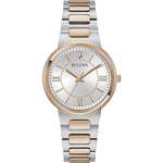 BULOVA Mod. CLASSIC watch with silver and gold two-tone bracelet and Roman numeral markers