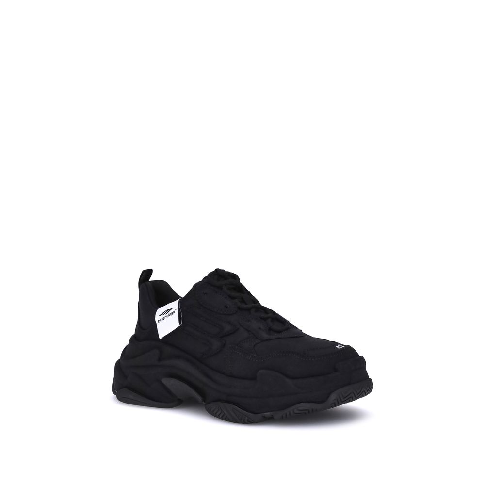 Balenciaga Black Fabric Chunky Sneakers