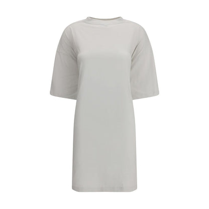 Balenciaga White Cotton Casual Dress, AW25, dry jersey T-shirt style with crew neck and short sleeves for a minimalistic look.