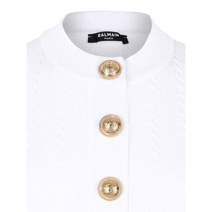 Balmain Ribbed buttoned top