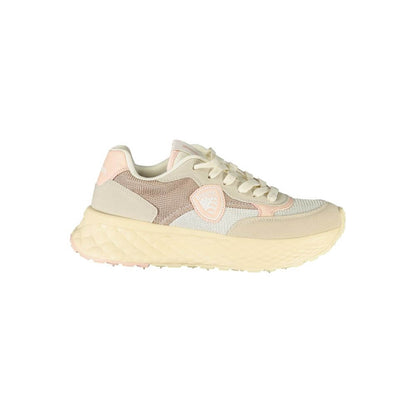 Blauer Beige Polyester Women Sneaker