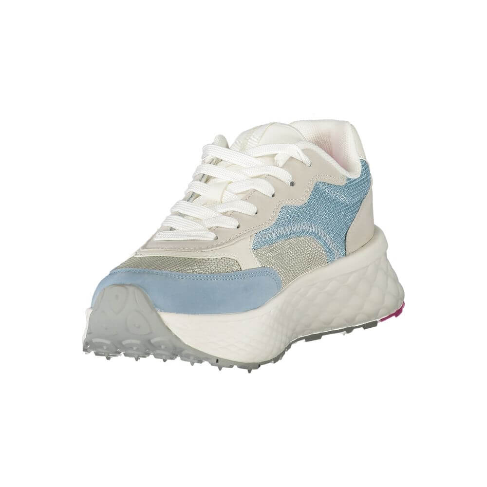 Blauer Blue Polyester Women Sneaker with white and fuchsia accents, featuring a removable insole and iconic logo