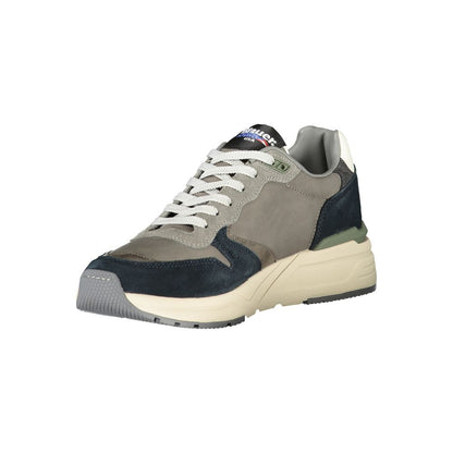 Blauer Grigio Polyurethane Men Sneaker 1728,67403481248,Athletic - Sneakers - Shoes,Blauer,EU44/US11,Gray,Men,New with tags,Shoes,Sneakers - Shoes