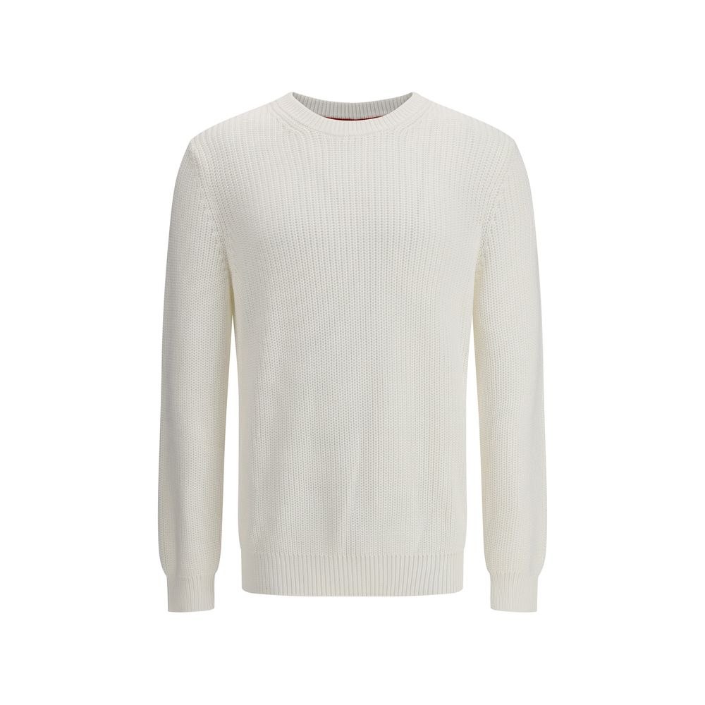 Brunello Cucinelli Half english rib Sweater in cotton with crew neck and ribbed hem, elegant design for casual-chic occasions.