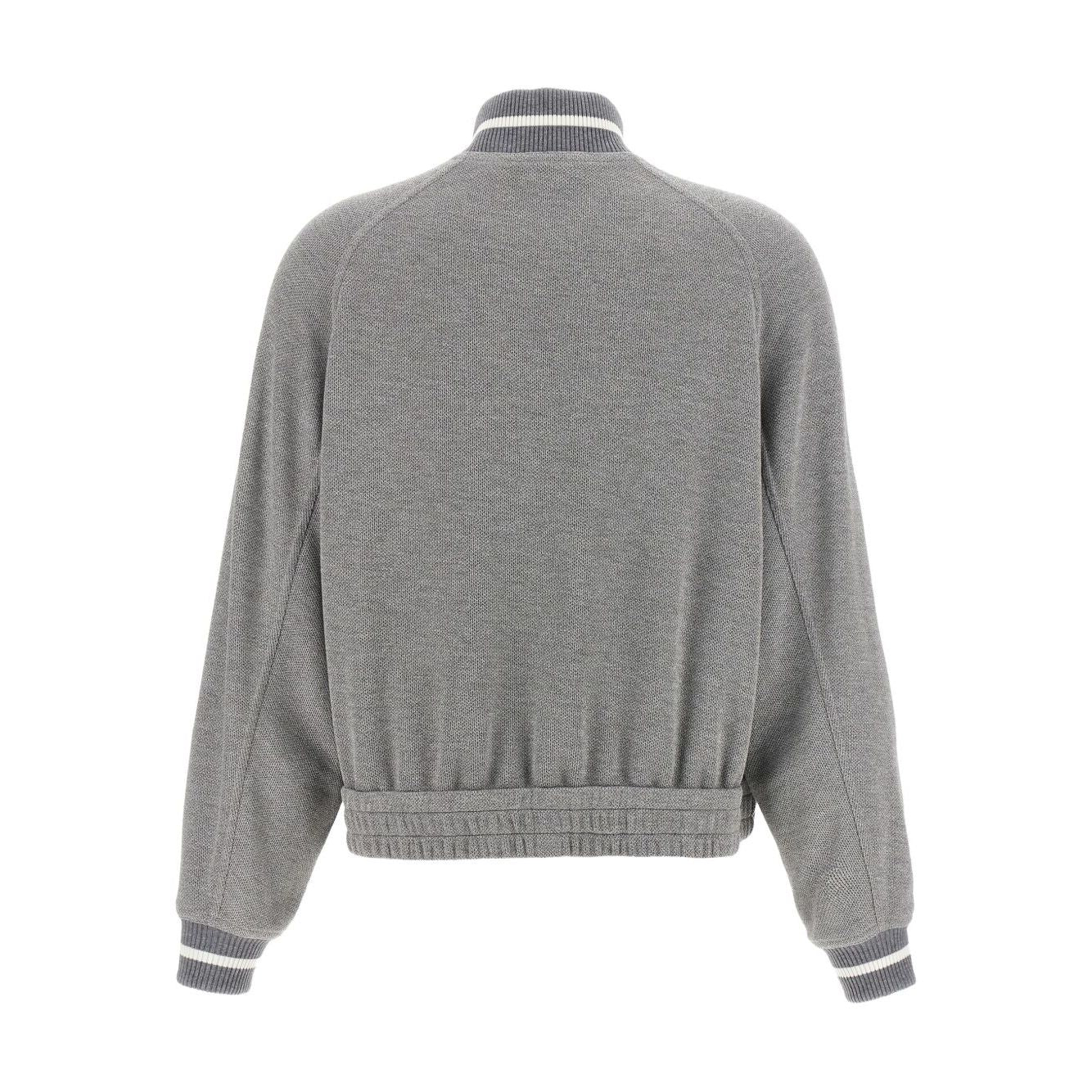 Brunello Cucinelli Ribbed-collar zip-up cardigan