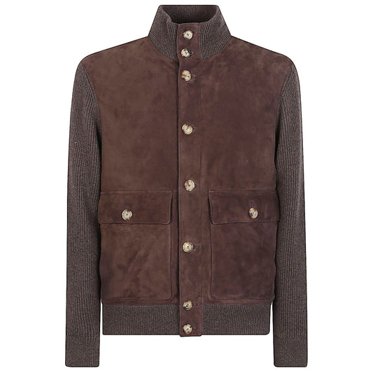 Brunello Cucinelli Suede and cashmere blouson jacket