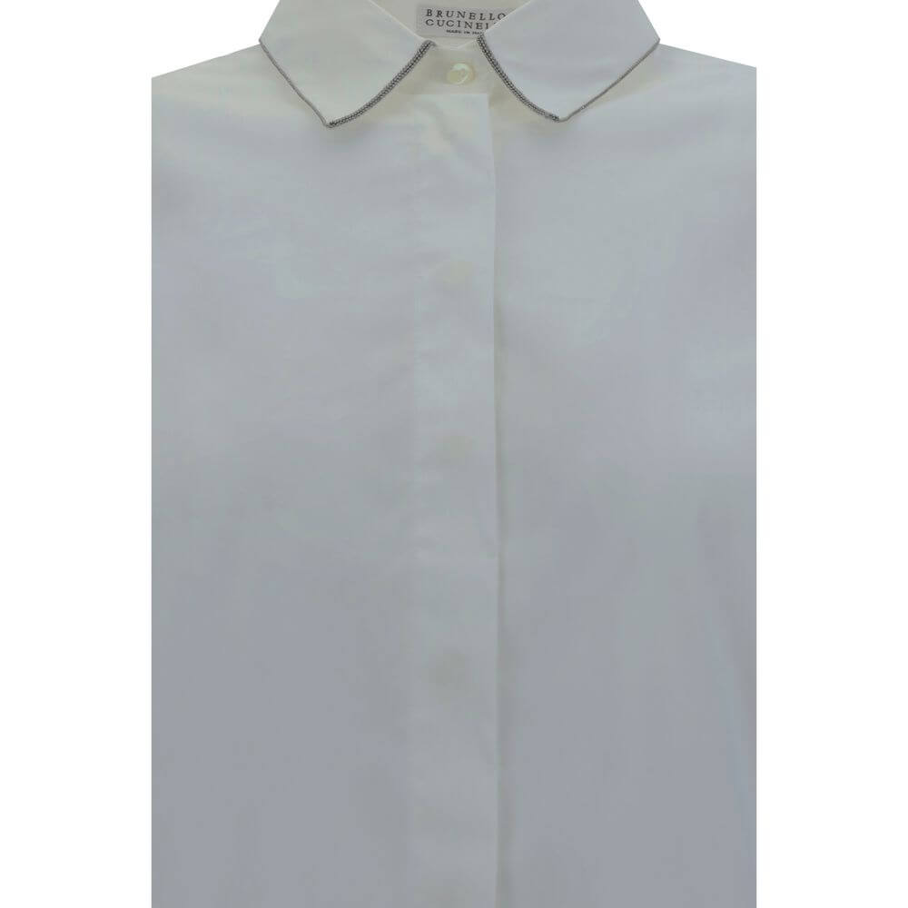 Brunello Cucinelli White Cotton Dress Shirt